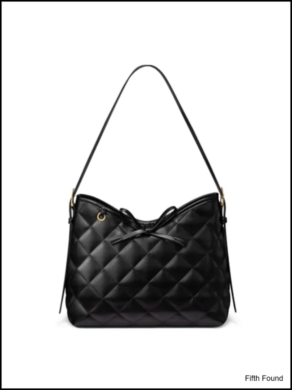 Soft PU Leather Hobo Handbag Quilted Crossbody Bag with Cherry Pendant